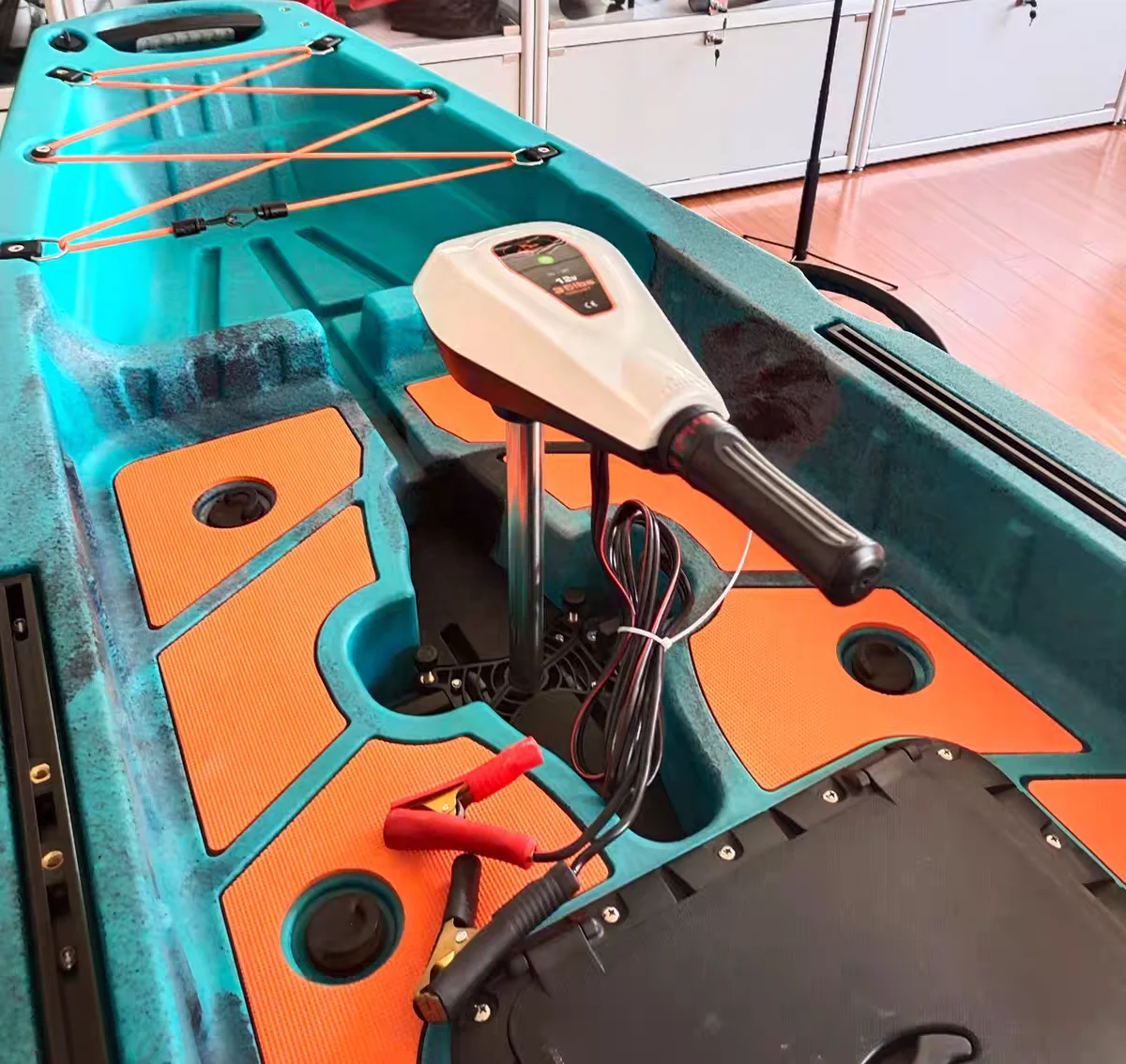 35lb Electric Motor Outboard Kayak Controllers with Fixing Parts Pedal System Hand Boat Propeller Waterplay Crafts Accessories