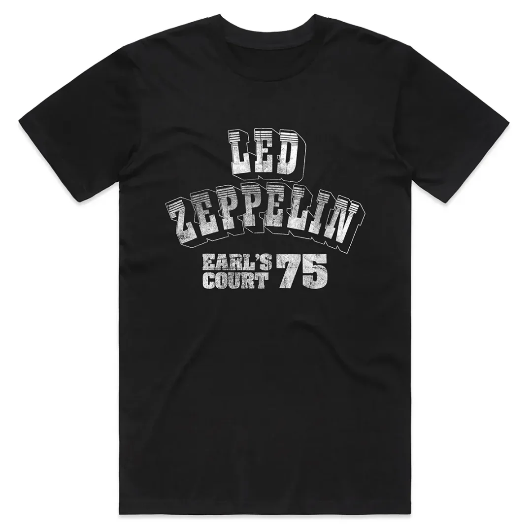 Camiseta Earl's Court 75 Blimp - Camiseta preta da banda Led Zeppelin, camiseta masculina de algodão puro de verão, roupas infantis, camiseta Y2k feminina