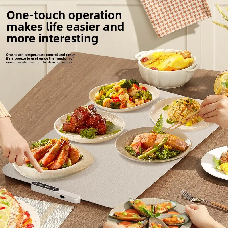 HUIBAOGE  Convenient flexible silicone warming plate for home use, multifunctional food warming mat, intelligent constant