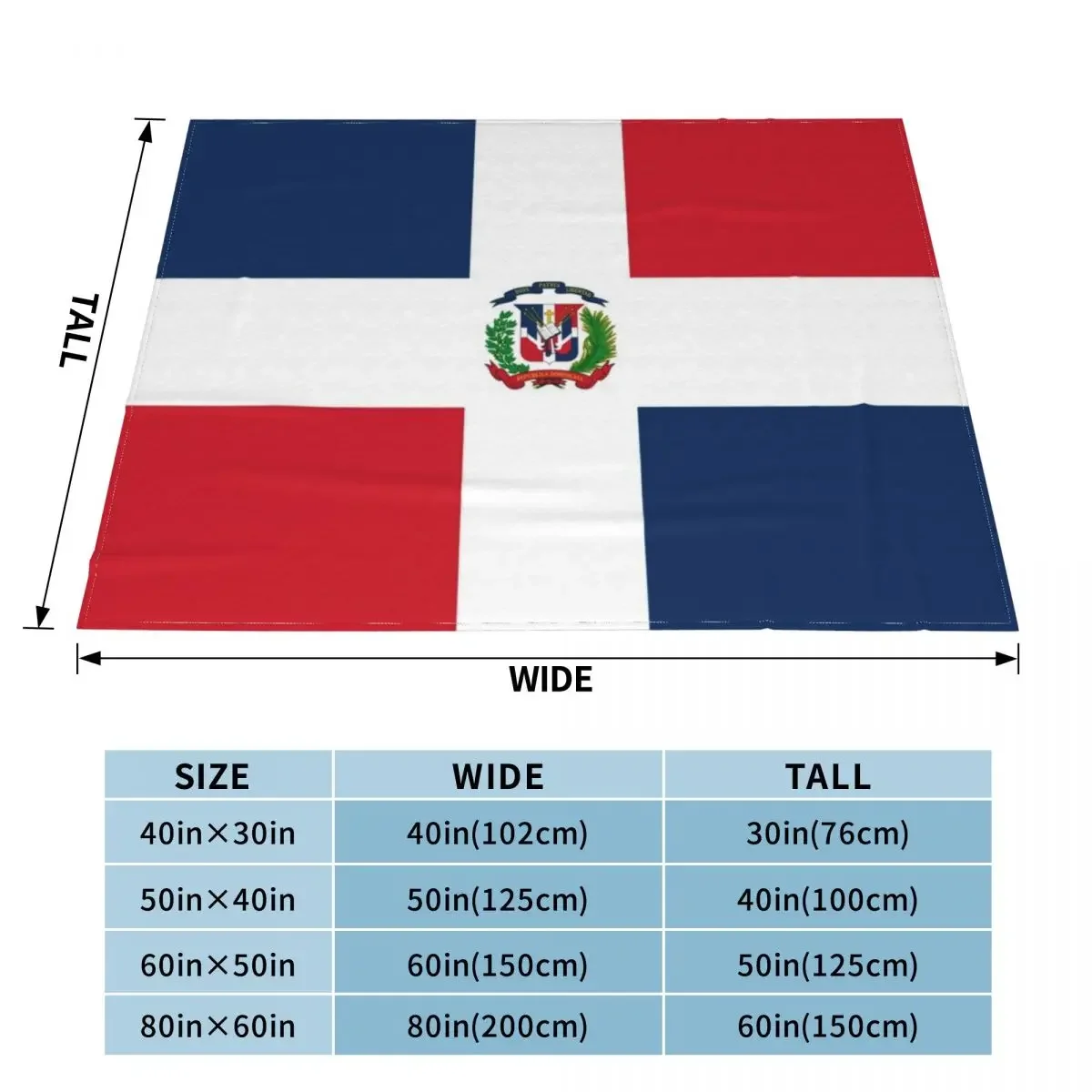 Dominican Republic Flag Throw Blanket Fluffys Large Thermals For Travel Blankets