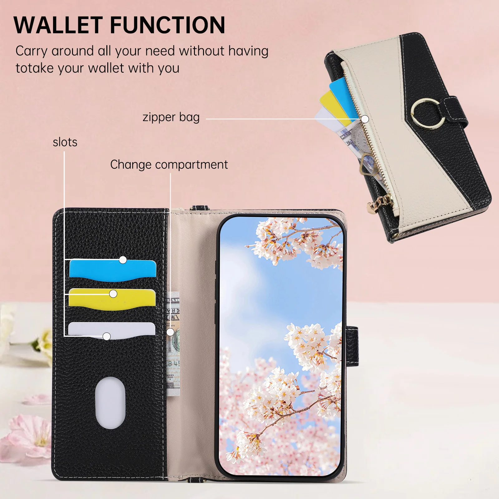 Etui na telefon Google Pixel 1 – Leather Wallet Card Holder Phone Cover recenzja i cena