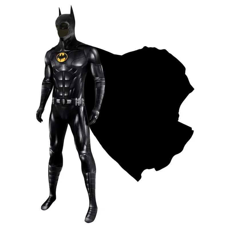 qq2732023 تأثيري خارقة بروس واين Zentai هالوين كرنفال مايكل كيتون الخفافيش زي الطباعة بذلة الزي الجديد