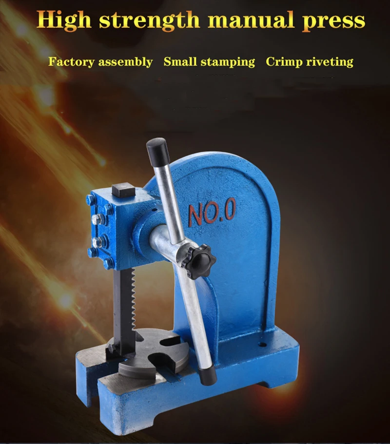 1Ton Hand Press Tool Micro Manual Punch Lift Rack Type Simple Manual Desktop Punching machine