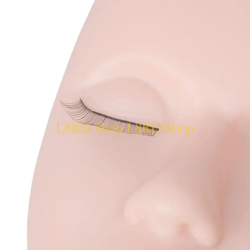 L8RD MANNequin Head Eyelash Extension Practice Fanez silicona pez silicona Cabeza maniquí