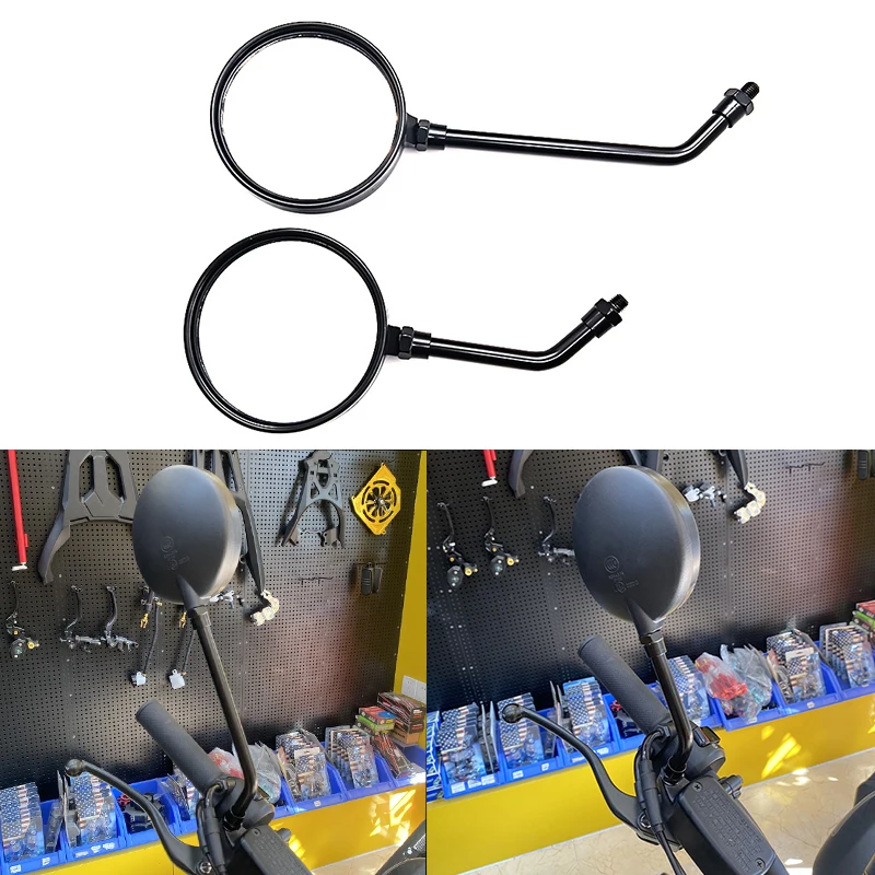 

Universal 10mm Motorcycle Motorbike Round Rear View Mirror Electrombile Back Side Mirrors Thread For Yamaha Honda Cafe Racer