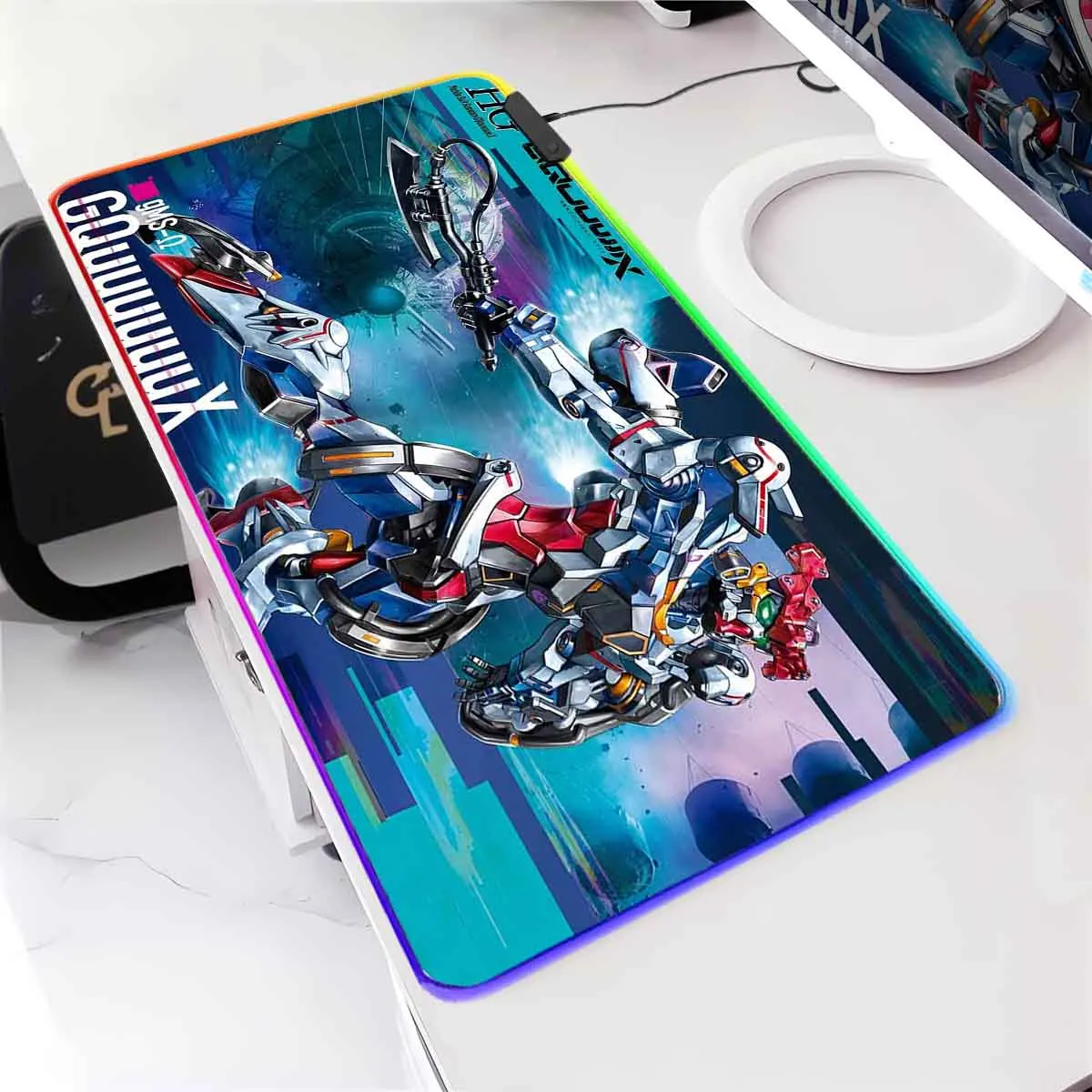

GQuuuuuuX Anime Amate Yuzuriha RGB Backlit Mouse Pad Mouse Mat LED Large Mouse Pad Non-Slip MousePad Gamer Keyboard Mat