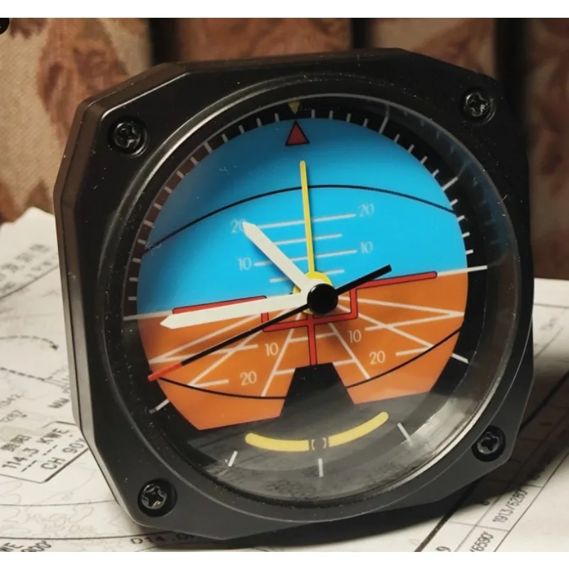 Aviation Simulation Instrument Alarm Clock Accessory Aircraft Dashboard Style Desk Clock, Aviation No.1 Simulated Gauge