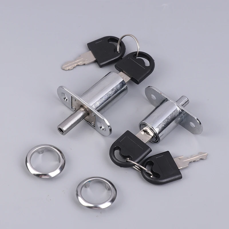 Cam Cylinder Locks 23/32mm Tongue Door Bolt Latch Wooden Cabinet Wardrobe Sliding Door With Key Alloy Furniture Hardware