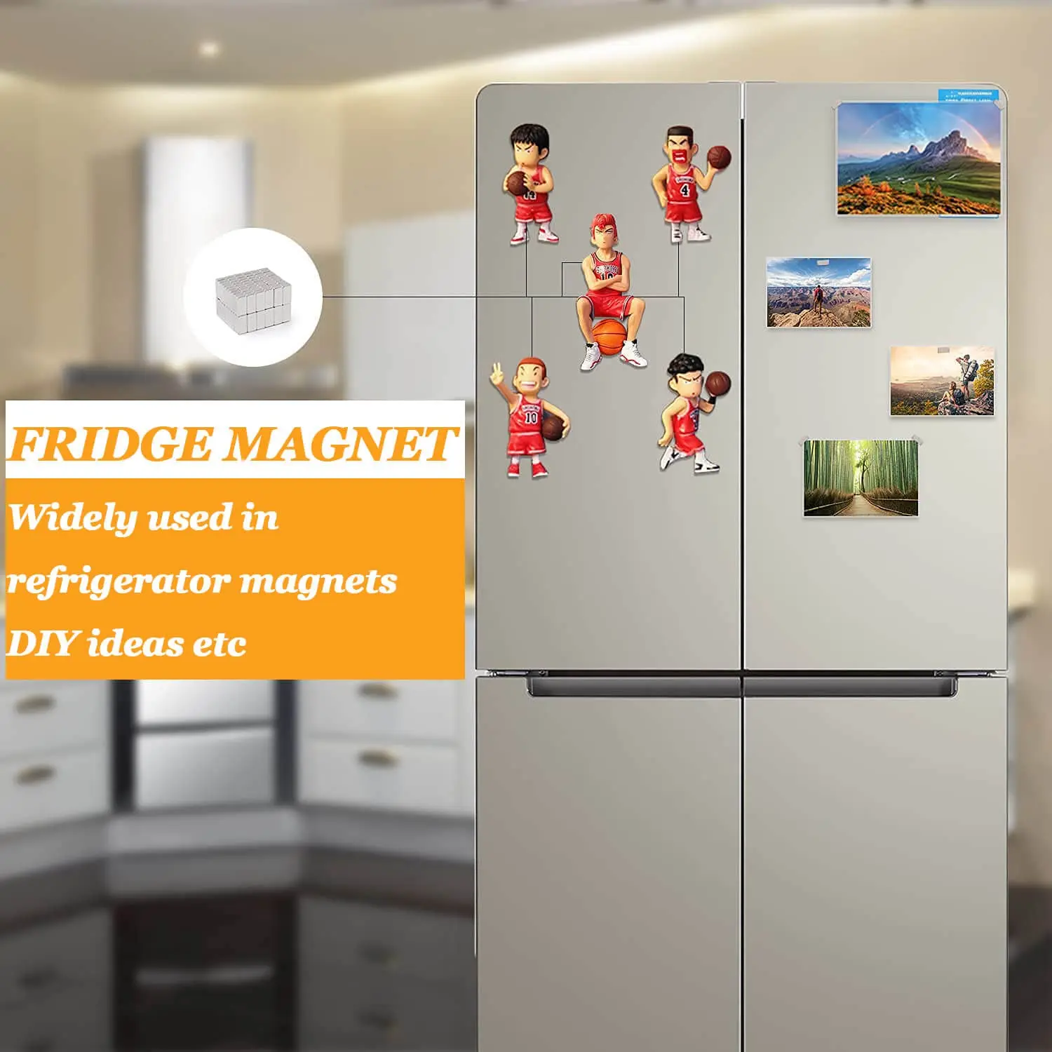 30x10x3/40x10x3/50x10x3mm rechteckige Magnete in verschiedenen Ausführungen, geeignet für Lagerhallen, Büros und Dekorationen. – Detail 5