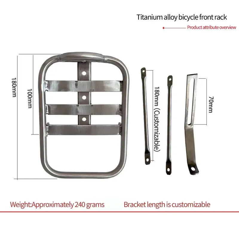 Titanium alloy mountain bike road bike front frame riding single bicycle accessories long distance front frame