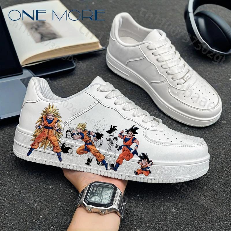 Dragon Ball Z Board Shoes Men Tennis White Shoes Son Goku 2025 New Anime Sport Shoes Size 35-44