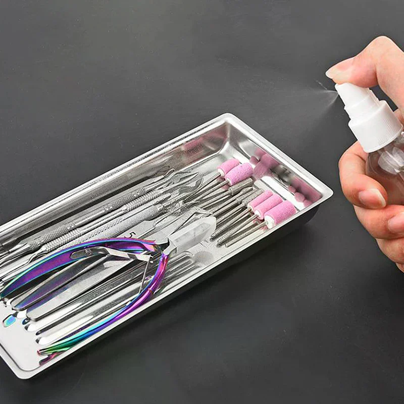 

Stainless Steel Nail Art Equipment Plate Doctor Surgical Dental Tray Cosmetic Storage Tray False Nails Dish Supplies Tools