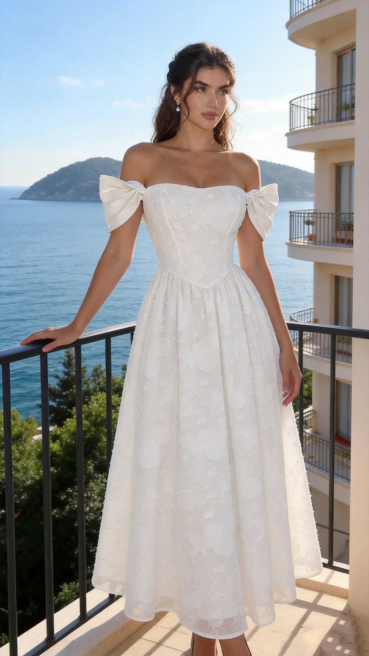 Vestido de Mujer con Hombros Descubiertos