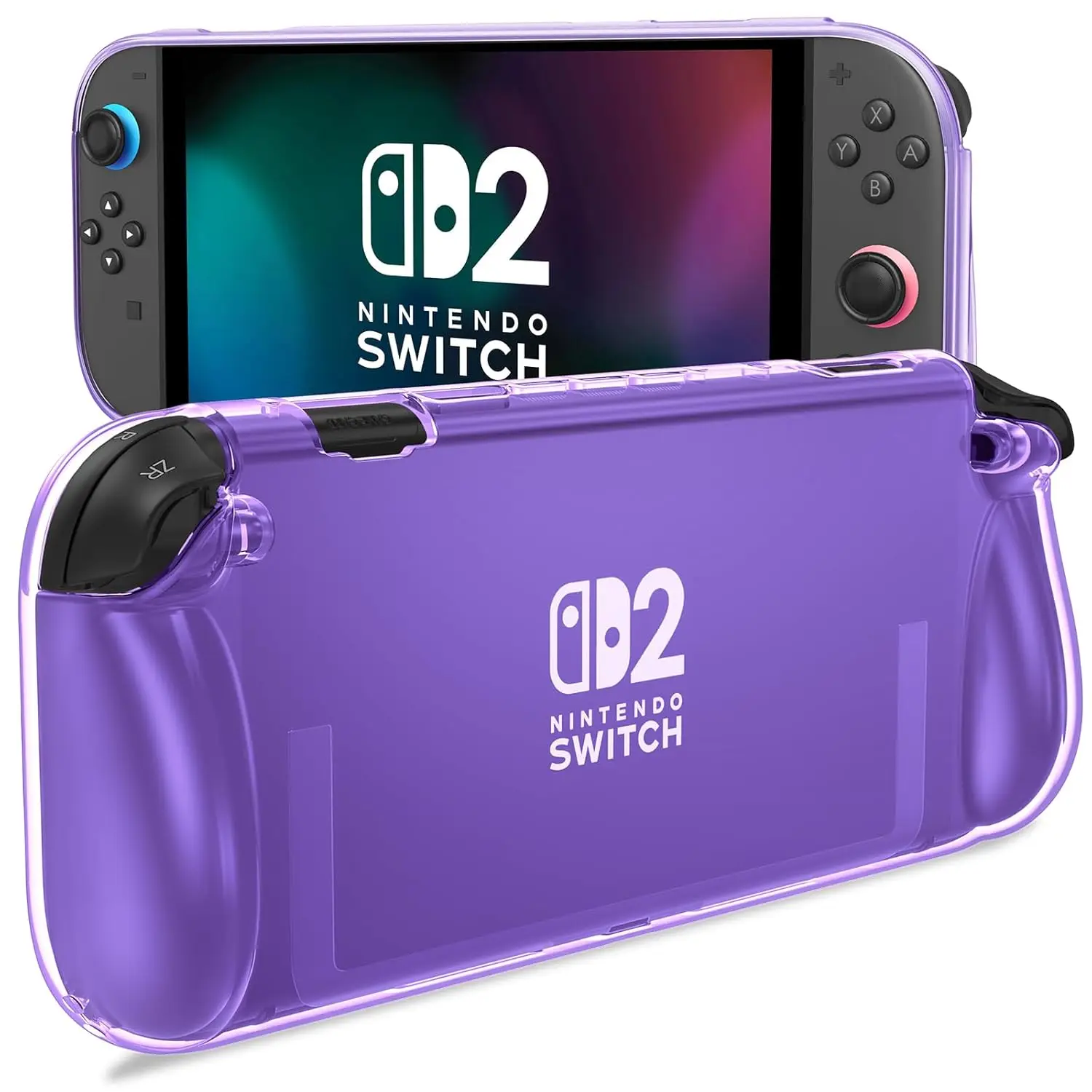 Schutzhülle für Switch 2 (2025), NS 2, TPU-Schutzhülle, kratzfest, stoßdämpfend, ergonomisches Griffdesign für NS2 – Detail 1