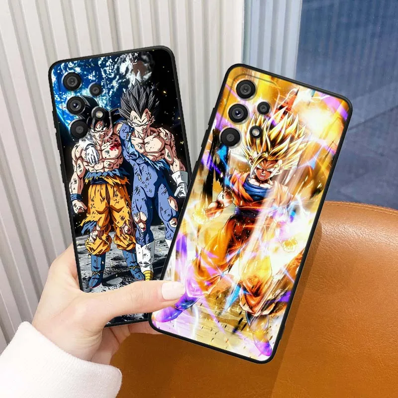 Japan D-Dragon Ball Luxury Cover For Samsung Galaxy A73 A72 A55 A54 A53 A52 A35 A34 A33 A32 A15 A14 5G Black Phone Case - Image 2