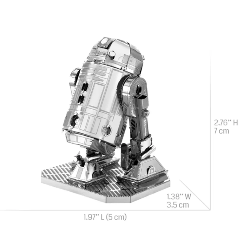 Rompecabezas de Metal 3D para adolescentes y hombres, bloques de construcción, Robot R2D2, juguetes para pasatiempos, regalos geniales