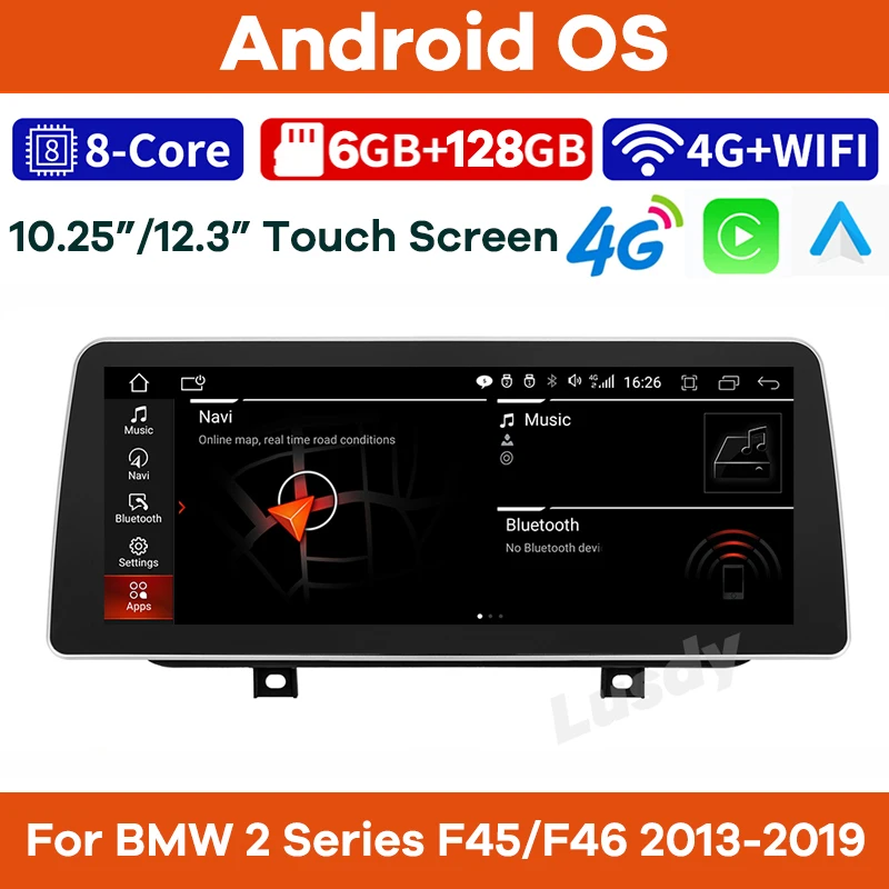 

Android Car Video Player for BMW 2 Series F45 F46 Tourer 2013-2019 NBT EVO Auto Radio GPS Stereo CarPlay Touch Screen Head Unit