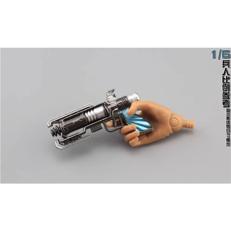 Modelo de pistola a escala 1:6, PVC/Metal fundido a presión, destructor Revolver para figura de acción de 12 pulgadas, accesorio corporal, juguetes de colección DIY, ventilador