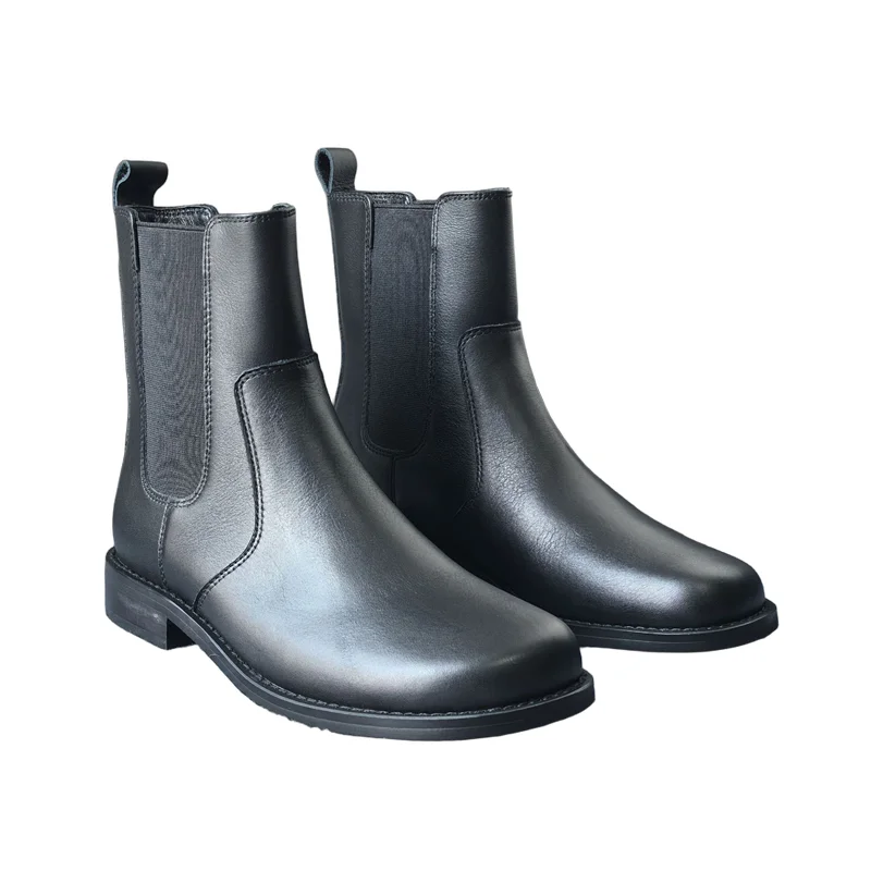 

Withered Autumn Winter Slip On Ankle Boots Minimalist Women's Motorcycle Boots British Genuine Leather Chelsea Shoes Women