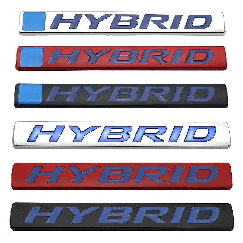 3D Metal HYBRID Logo Car Rear Trunk Emblem Sticker Auto Body Side Badge Decal for Honda Civic Fit Accord Odyssey Jazz CRV Vezel