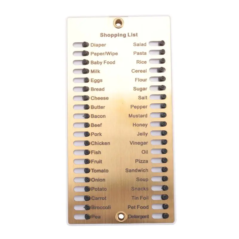 A23F-Metal Grocery List Reusable Shopping List Memory Reminder Board