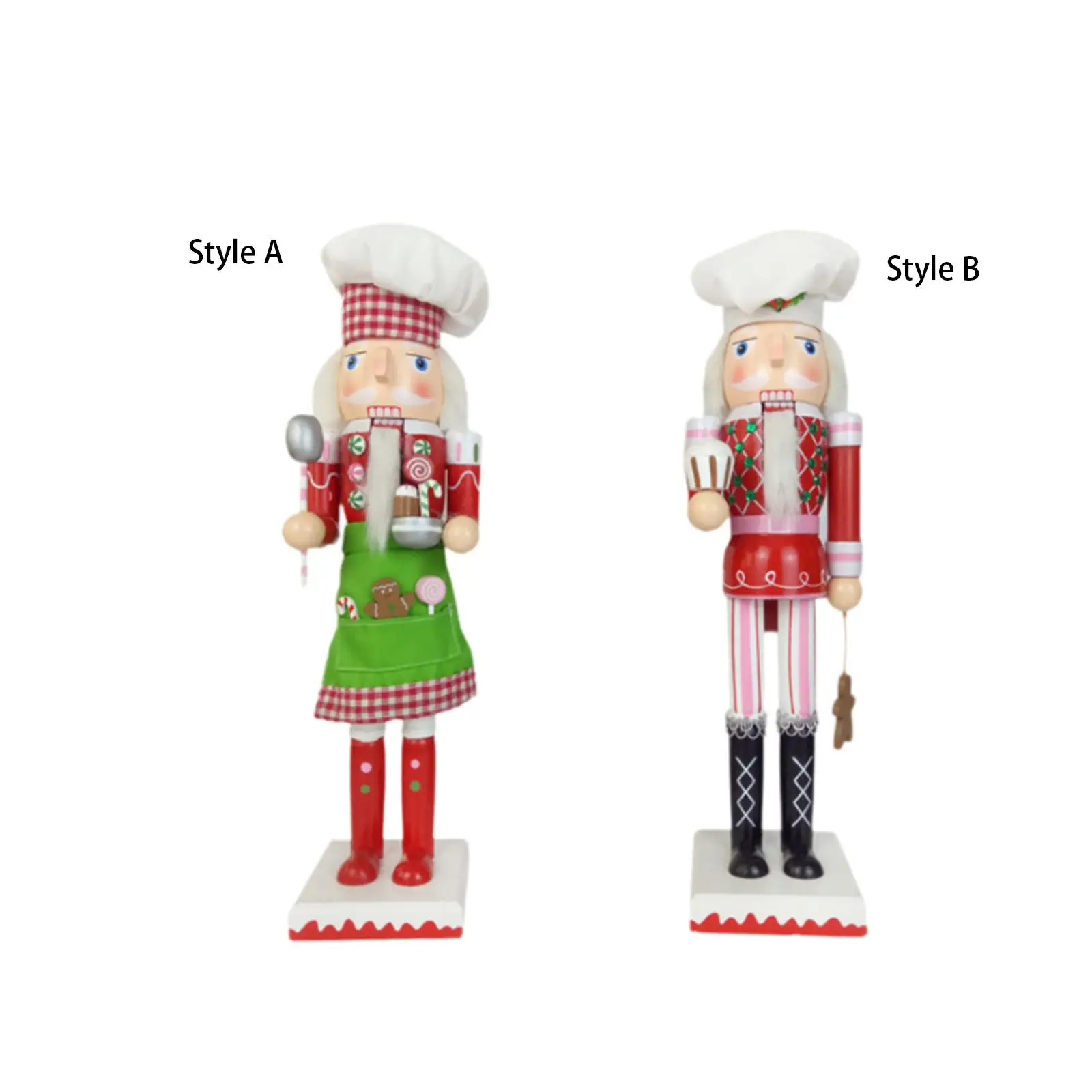 Nutcracker Ornament Remembrance Gift Creative Collectible Cute Decorative Chef Sculpture for Home Festival Cabinet Indoor Decor