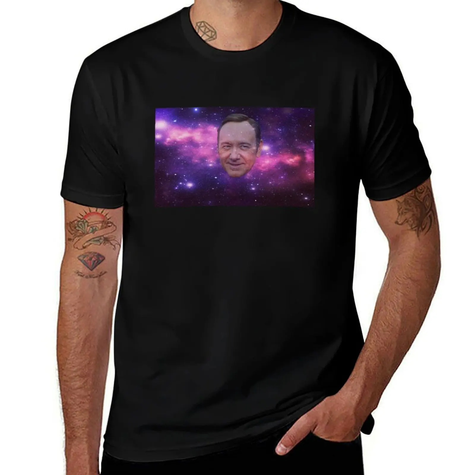 футболка забавная рубашка тяжелый мужчина футболка рубашки хлопок Spacey man хлопок