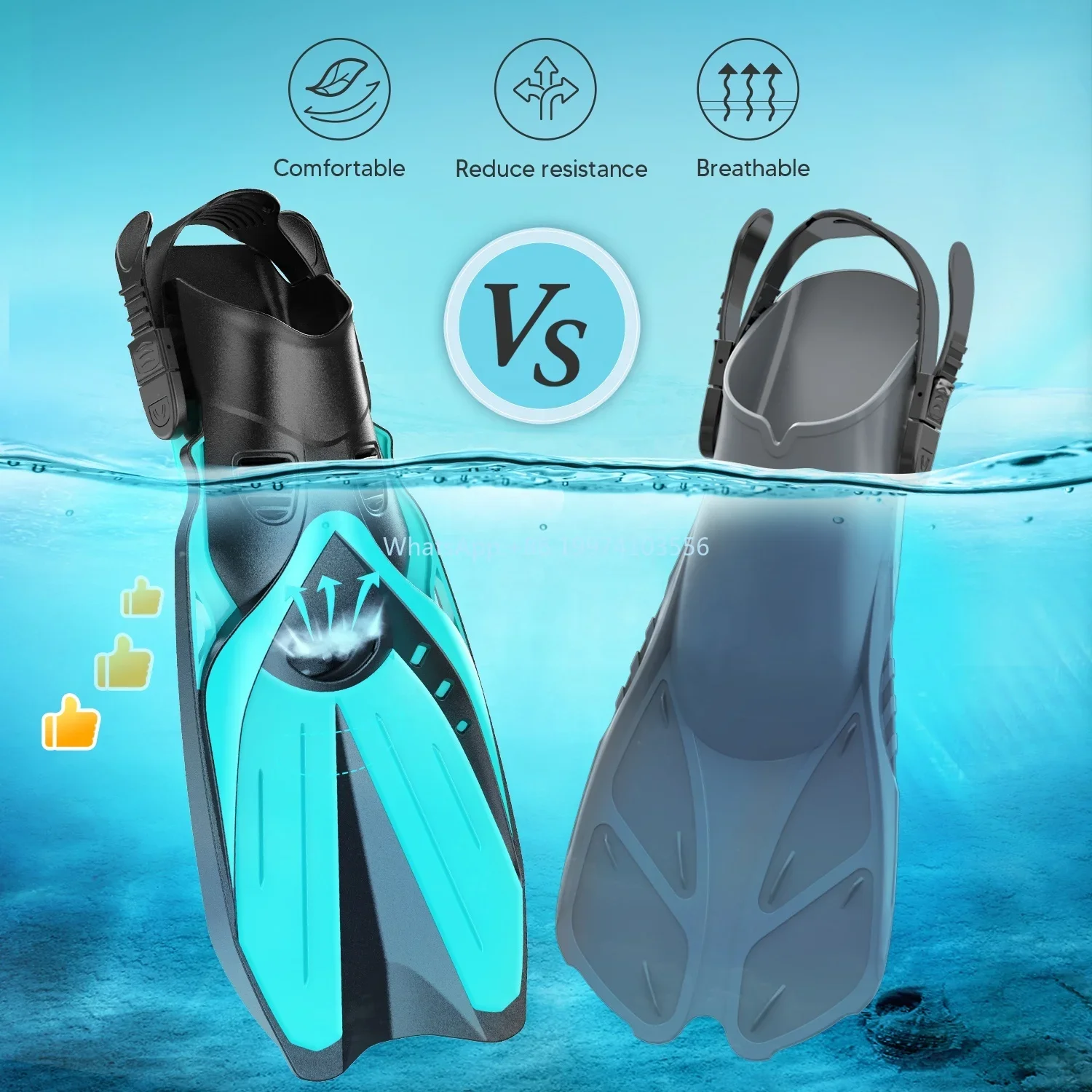 

Factory Professional Diving Gear Set Snorekl Equipment Dry Snorkel Mask Set With Fins Set