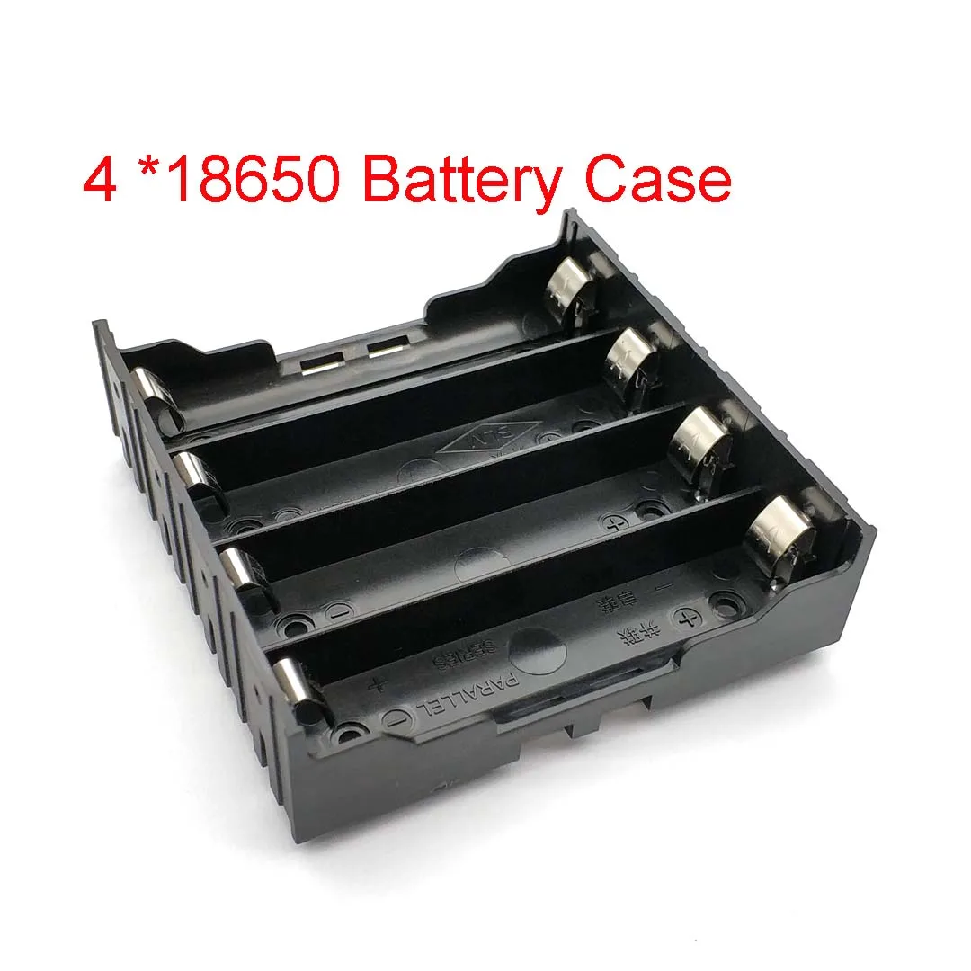 New DIY ABS 18650 Power Bank Cases 4X 18650 Battery Holder Storage Box Case 4 Slot Batteries Container Hard Pin