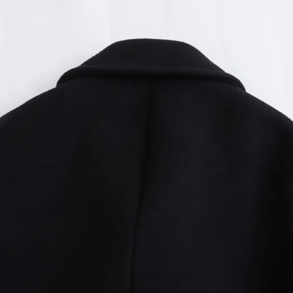 

Women's Elegant Long Overcoat European American Style Winter New Clothing Light Mature Knot Buckle
