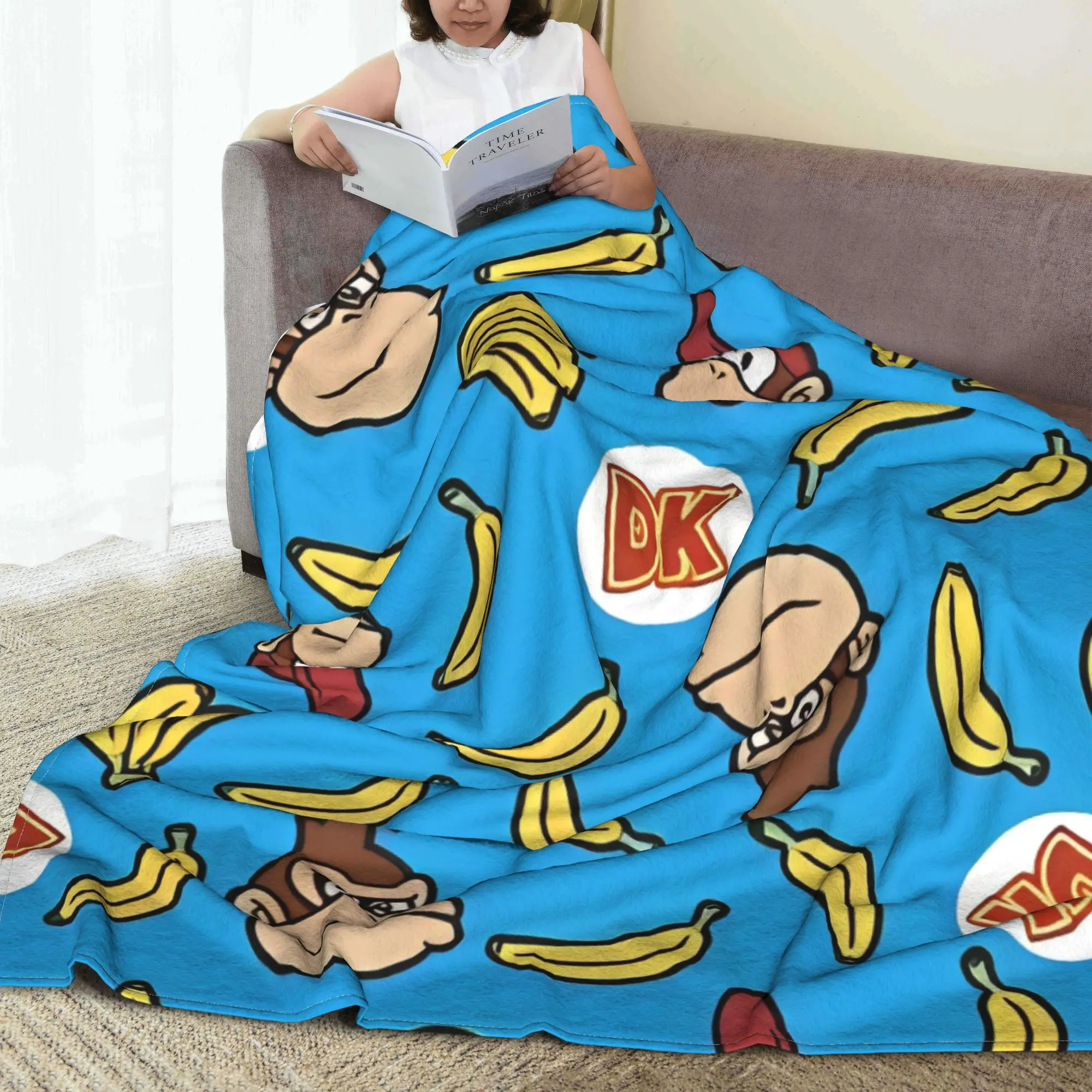 Donkey Kong Arcade Game Plush Blanket Boy Girl  Flannel Throw Blanket For Bedroom Warm Soft Design Quality Bedspread Gift Idea view 4