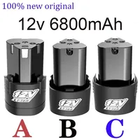 12V, 6800 MAH, Large Capacity Rechargeable Lithium Ion Battery General Small Electric Tools,  Drills, Screwdrivers