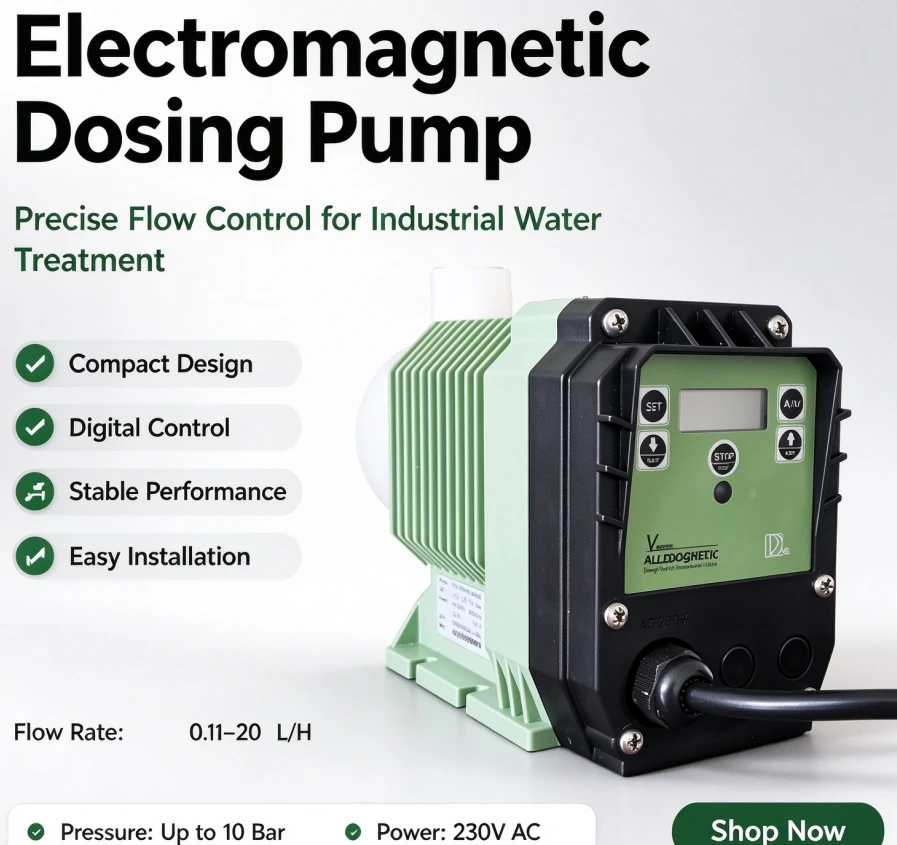 Electromagnetic Metering Pump Diaphragm  Water Treatment Dosing Device Metering Pump Strong Acid and Alkali Resistance Device