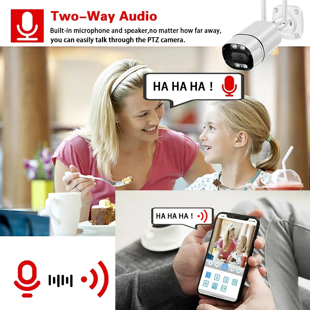 Tuya Smart Life Home Smart Bullet 5MP Telecamera per visione notturna a colori WiFi Monitoraggio esterno Sicurezza Rilevamento umano Telecamera IP