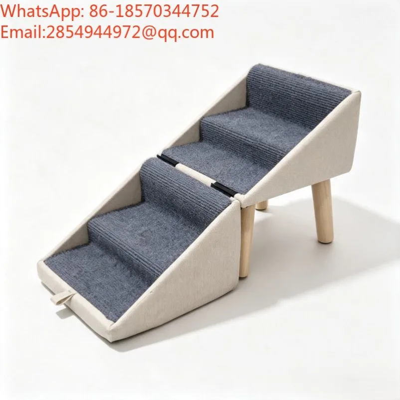 Pet Stairs Dog Foldable Up and Down Bed Assisted Slope Ladder Small Dog Steps