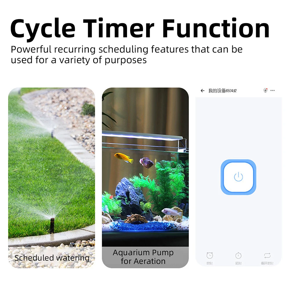 Intelligenter WLAN-Zeitschalter-Controller mit App-Fernbedienung & Sprachsteuerung für Aquarienpflanzenbeleuchtung, kompatibel mit DC5.5x2.1mm. – Detail 9