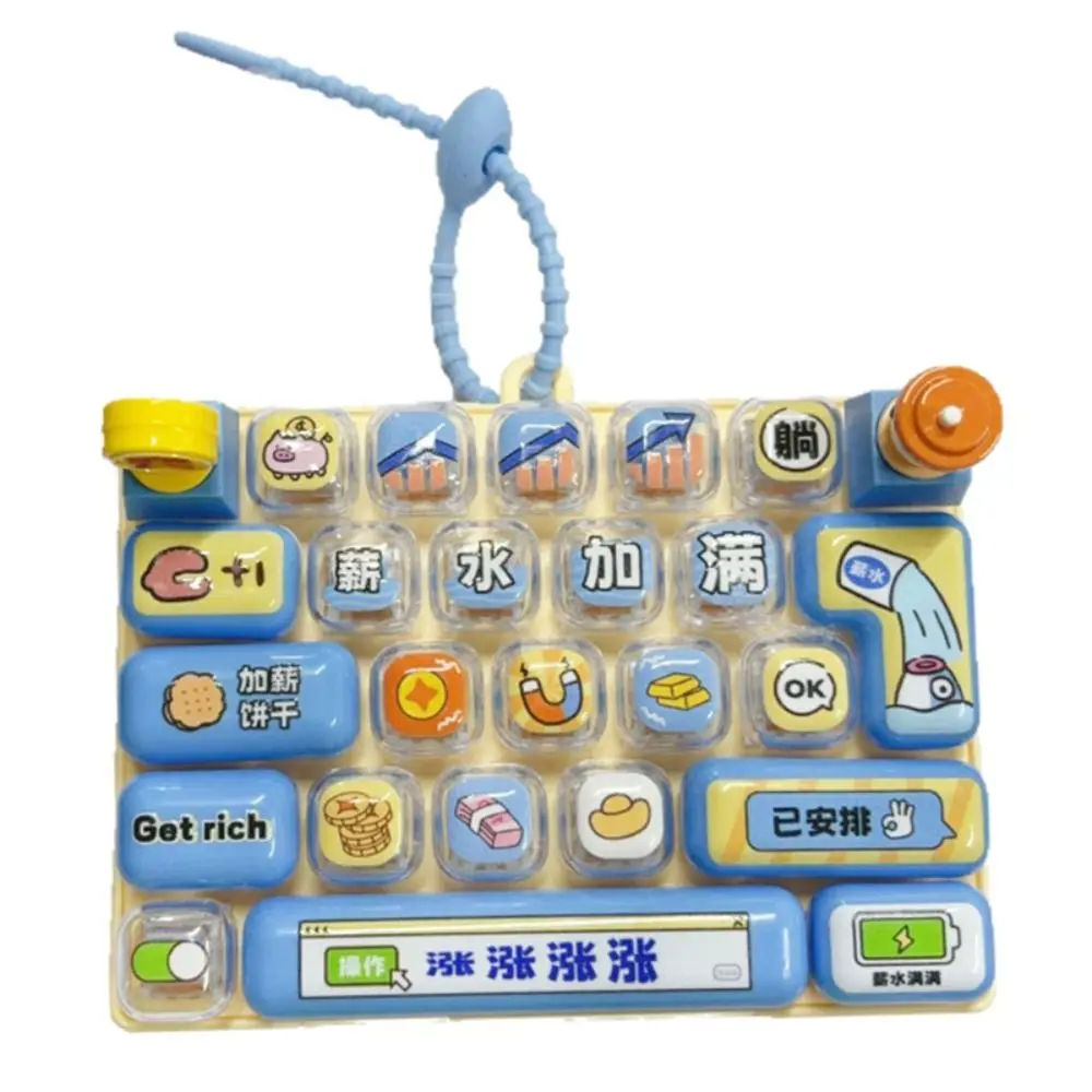 26-key Mechanical Keyboard Keychain Clear Key Sounds Hanging Loop Fidget Keypad Pressable Keys Rotatable Keyboard Pendant