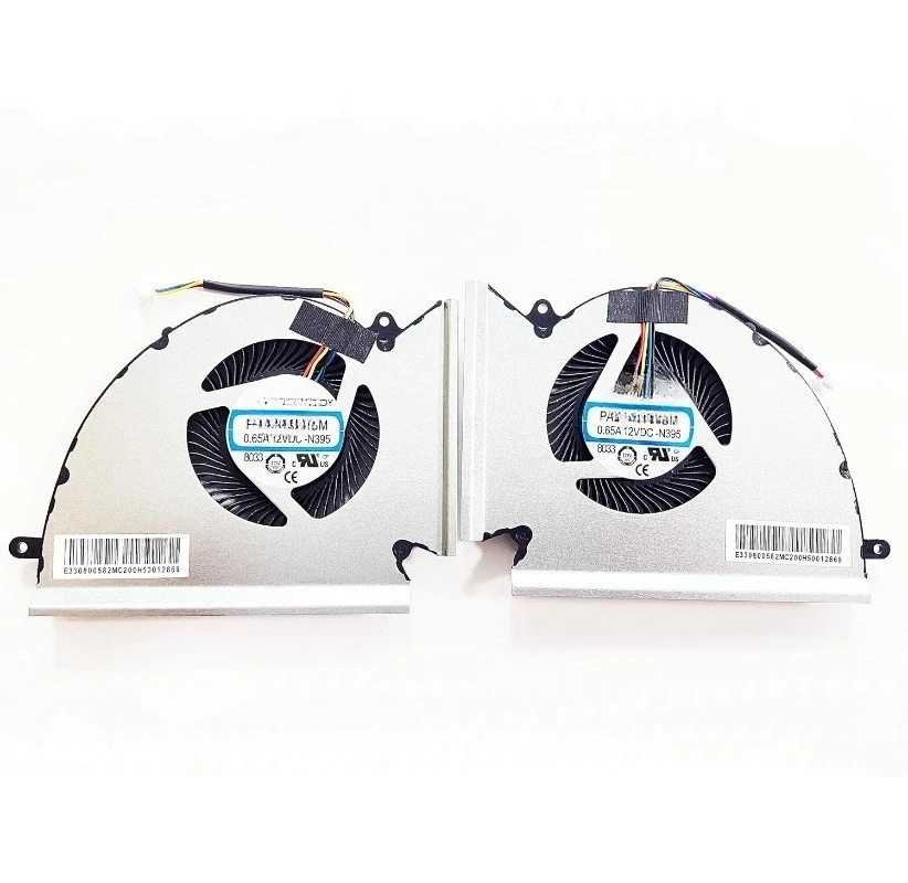CPU GPU Cooling Fan for MSI GE76 GP76 WE76 MS-17K3 MS-17K2 MS-17K1 Series PABD1A010SHL-N452 PABD1A010SHR-N451 DC12V 0.6A Fan