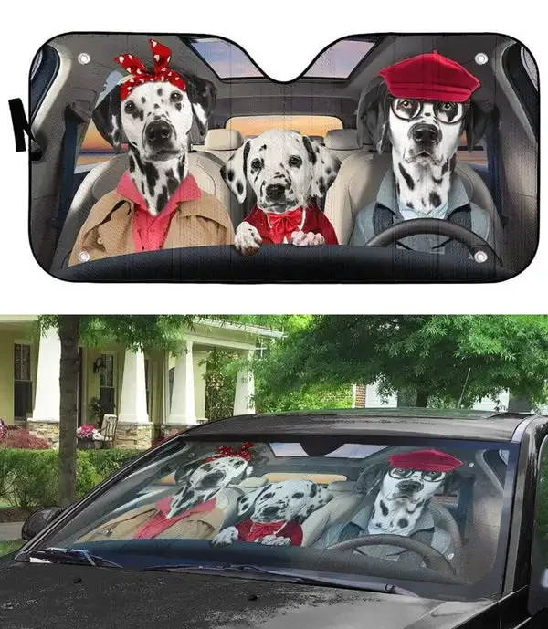 Great Dane Couple Car Accessories Personalized Car Sun Shade Accessories Gift Decor Custom Gift For Him Gift For Dad