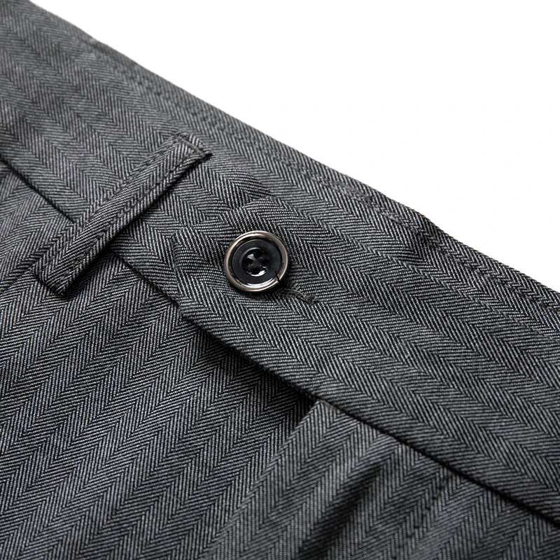 Business Casual MenFashion Dark Gray Pinstripe Tailor Causal Pants Men Dress Pants Men  Dress Pants Tailor Made Trousers For Men