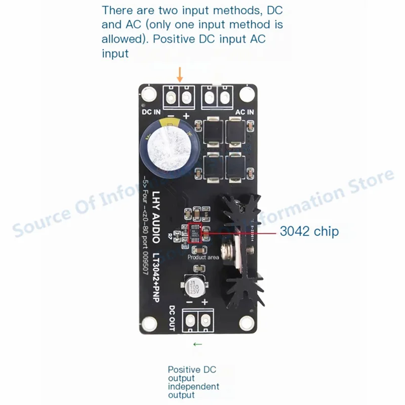 LT3042 Expansion Single Channel Positive Voltage Low Noise High Precision Linear Stabilized DC Power Supply Polishing UpgradeDAC