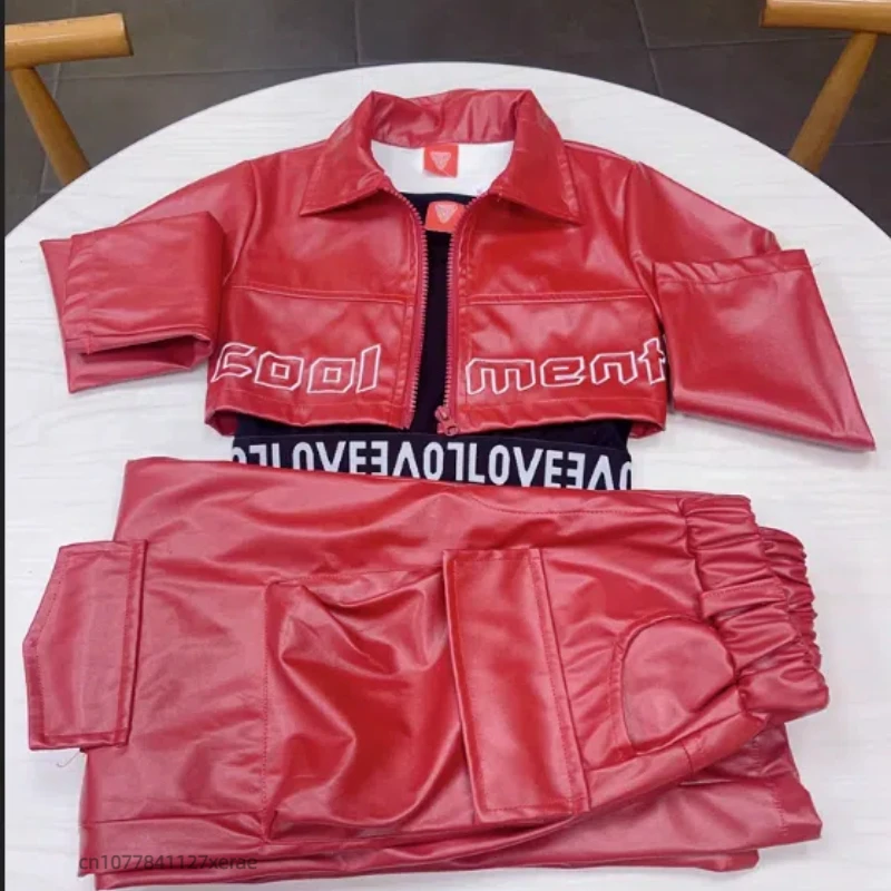 Jazz-Tanzkostüm für Mädchen, helle Farbe, Mädchen-Gruppen-Tanz-Performance-Kostüm-Set, trendiger und modischer Street Dance für Kinder