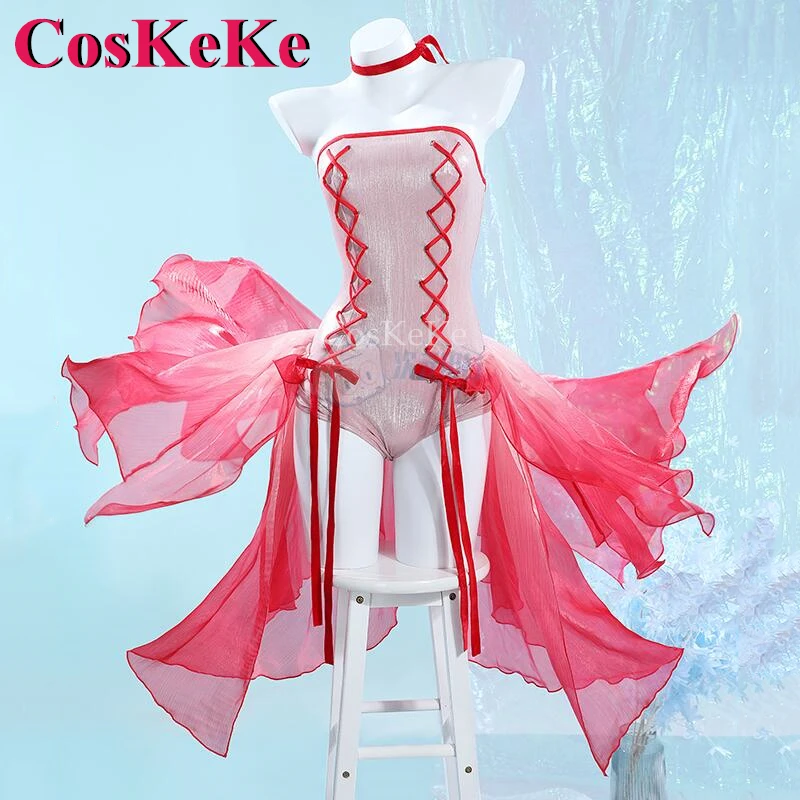 CosKeKe Kinomoto Sakura Cosplay Anime Cardcaptor Sakura Costume Lovely Goldfish Swimsuit Halloween Party Role Play Clothing S-XL