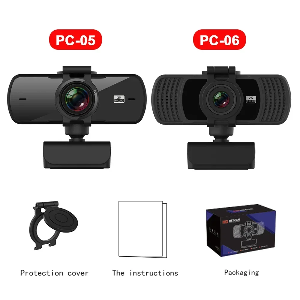 Webcam 1080P Full HD 2K Web Camera Auto Focus With Microphone Web Cam For PC Computer Mac Laptop Skype YouTube USB Camera Web