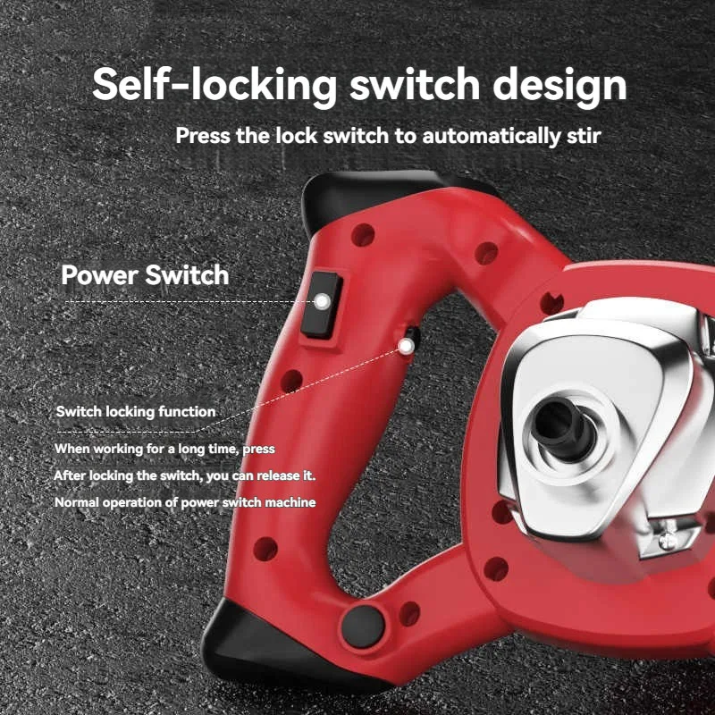3100W Electric Industrial Mixer High Power Speed Regulating Paint Concrete Hand-held Steering Wheel Mixer