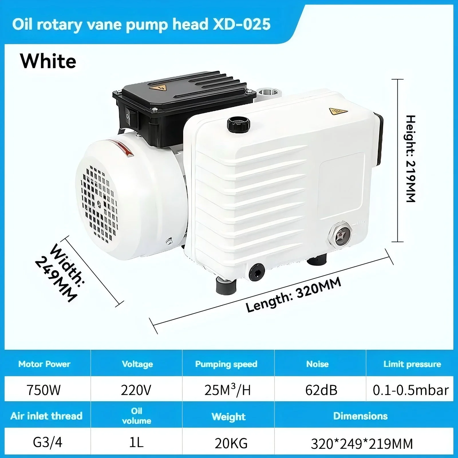 1pc Electric  Air Pump Large Rotary Vane Vacuum Pump Industrial Level With CNC Control Single And Double Stage Pump
