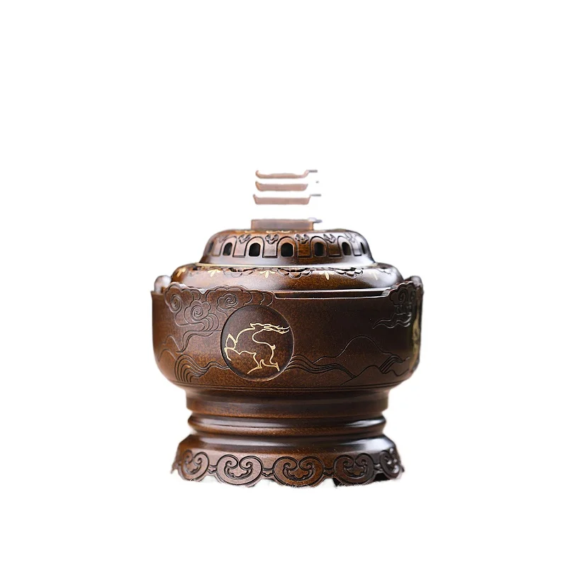

Pure copper incense burner indoor pan burner integrated seal incense set tool