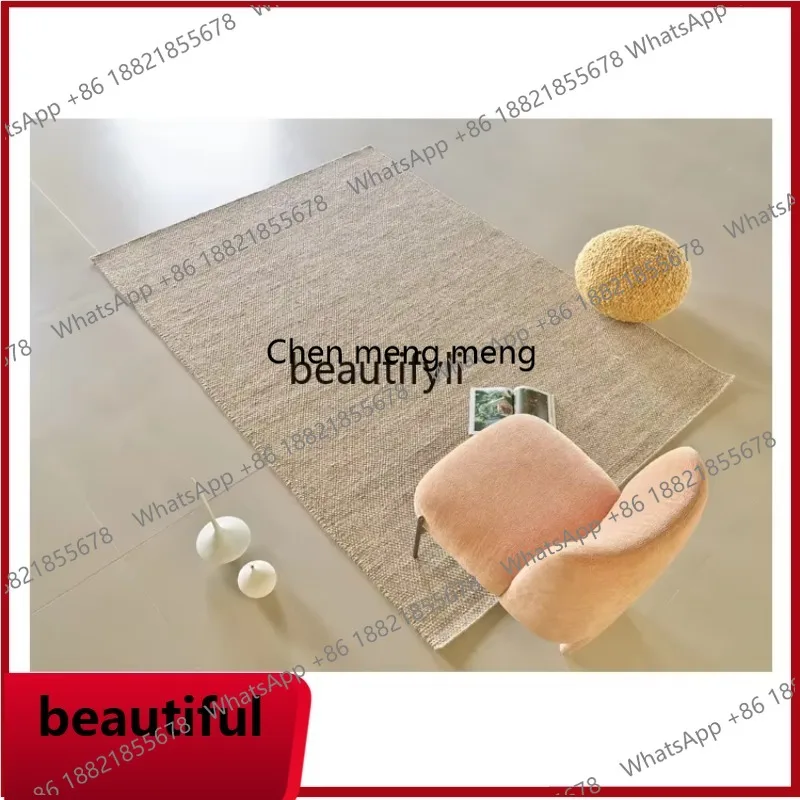 F132  Carpet Living Room Granular Handmade Wool Household Coffee Table Blanket Wabi Sabi Simple Bedroom Bedside Blanket X