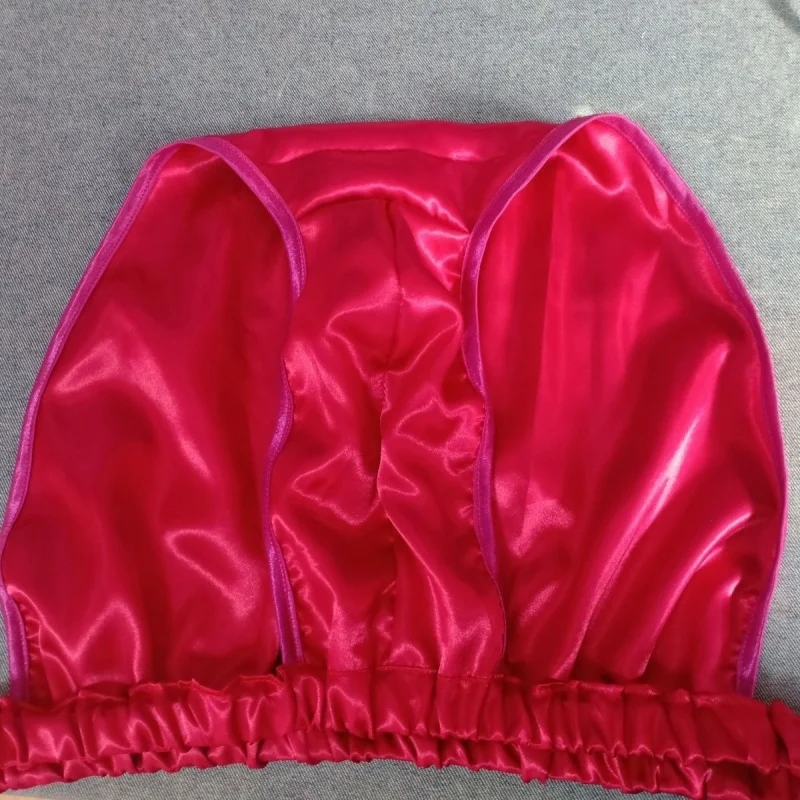 Мужские сексуальные гладкие двусторонние атласные трусики ручной работы, нежные шелковистые текстурные трусы, эротические стринги для трансвеститов, большие размеры