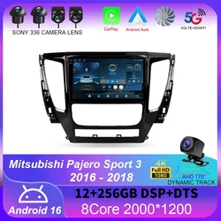 For Mitsubishi Pajero Sport 3 2016 - 2018 Carplay Auto 4G+WIFI GPS Car Radio Navigation Multimedia Video Player Stereo Android 1
